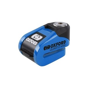 OXFORD AKCIJA BLOKADA DISKA KOČNICE SA ALARMOM MODEL QUARTZ XA10, OSOVINICA 10MM, BOJA PLAVA