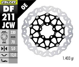 GALFER PREDNJI KOČIONI DISK KAWASAKI ZX 10R SE '18-; ZX 10RR NINJA '17- (FLOATECH) (330X70X5MM)