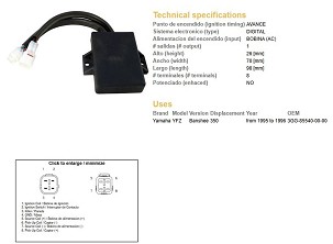 DZE MODUL PALJENJA CDI YAMAHA YFZ 350 BANSHEE '95-'96