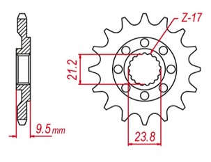 GROSSKOPF RASPRODAJA LANČANIK PREDNJA 342 12 HONDA CR 250 '88-'08, CRF 450 '02-'25, CRF 250R '22-'25 (JTF284.12)