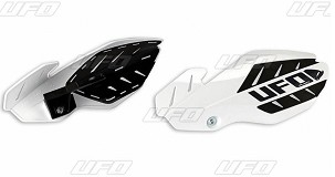 UFO ŠTITNICI RUKU (HAND GUARD) FLAME SUZUKI RMZ 250/450 '12-'17 BOJA BELA/CRNA (SA NOSAČIMI) - ZAMENJEN SA PM01652041 + PM01678