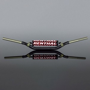 RENTHAL VOLAN 1,1/8 CALA (28,6MM) MX TWINWALL 991 HANDLEBAR BLACK KTM SX/SX-F '09-'12; SUZUKI RM / RMZ '06-'13; YAMAHA YZF '18-'21 PADDED BOJA CRNA SA SUNĐEROM