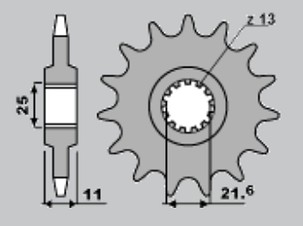 CHT RASPRODAJA LANČANIK PREDNJA 580 15 YAMAHA FZ6 '04-'10, R6 '99-'14 (LANAC 530)