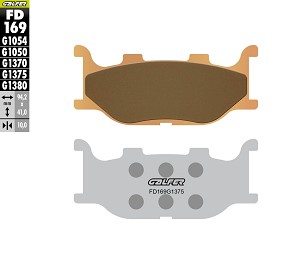 GALFER PLOČICE KOČIONE KH199 SINTER METAL (ZLATNE) SPORT