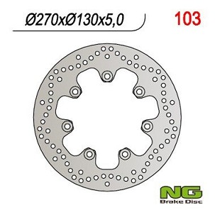 NG DISK KOČIONI PREDNJI KAWASAKI EN 500 '90-'93 (270X130X5) (7X10,5MM)