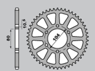 JR RASPRODAJA LANČANIK ZADNJA 478 40 KAWASAKI ZX6R (05-13), SA750 (JTR478.40) (LANAC 520)