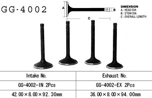 VESRAH VENTIL USISNI KAWASAKI KXF 250 '04-'06 TITANSKI (MADE IN JAPAN)