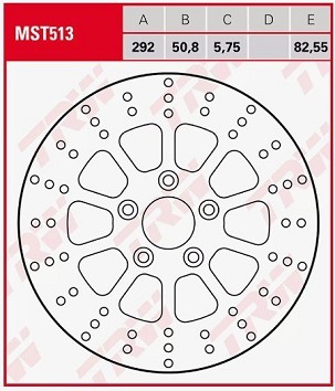 TRW ZF DISK KOČIONI ZADNJI HARLEY DAVIDSON FLH / FLHR / FLHT 1340 ELECTRA, FAT BOY, DYNA, XL / XLH / XLS ROADSTER, SPORTSTER
