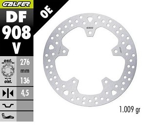 GALFER DISK KOČIONI ZADNJI BMW R 1300GS ADVENTURE '23-'25 (ROUND DISC) (310X181X4.5MM)