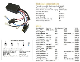 DZE MODUL PALJENJA CDI POLARIS 500 '00-'03 (OEM 3086982, 3087169)