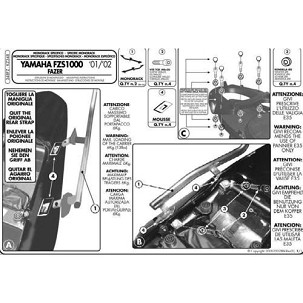 KAPPA NOSAČ CENTRALNOG KOFERA YAMAHA FZS 1000 FAZER (01-05) ( BEZ PLOČE )