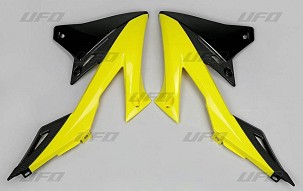UFO ŠTITNICI HLADNJAKA SUZUKI RMZ 250 '19-'23, RMZ 450 '18-'23 BOJA OEM (ŽUTA/CRNA)