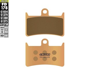 GALFER PLOČICE KOČIONE KH252 / KH380 SINTER METAL (ZLATNE) STREET