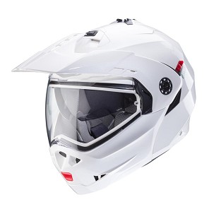 CABERG KACIGA PAŠNI FLIP-UP ENDURO MODEL TOURMAX X SOLID BOJA BELA SJAJ VELIČINA L (PINLOCK U SETU)