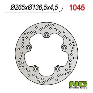 NG DISK KOČIONI ZADNJI BMW F 650GS 800/ K1200/ R1200 (265X136X4,5) (5X10MM)