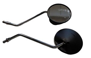 GZ RETROVIZOR UNIVERZALNE SA HOMOLOGACIJOM (M10/1,25) NAVOJ DESNI, BOJA CRNA/SREBRNA (KOMPLET 2 KOM.) (YAMAHA)