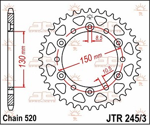 JT LANČANIK ZADNJA 4309 43 HONDA XL600/XL500/NX650/XR600/FX650 (430943JT)* (LANAC 520)