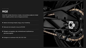 TSUBAKI POGONSKI LANAC 525 RQ2 114 PROFESSIONAL ROAD X-RING CHAIN BOJA ZLATNO CRNA G&B (114 KARIKA, OTVOREN, SA SPOJNICOM)