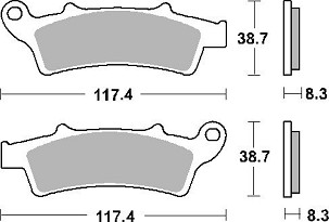 SBS PROMOCIJA PLOČICE KOČIONE KH324 MAXI CARBON CARBON TECH BOJA CRNA ZA: SKUTERI APRILIA 125/500, KYMCO 125/350, MALAGUTI 250/400 PREDNJI