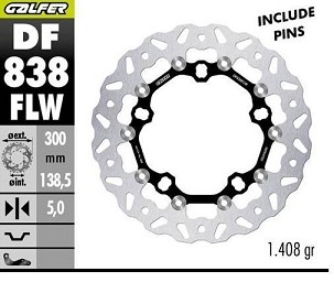 GALFER DISK KOČIONI PREDNJI HARLEY-DAVIDSON (WAVE FLOATING) (300X138X5)