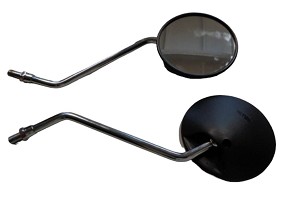 GZ RETROVIZOR UNIVERZALNE KOMPLET SA HOMOLOGACIJOM (M10/1,25) NAVOJ DESNI, BOJA CRNA/SREBRNA (KOMPLET 2 KOM.) (HONDA)