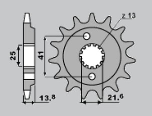 CHT RASPRODAJA LANČANIK PREDNJA 346 16 HONDA VT 600C '90-'04, XRV 650