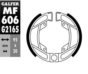 GALFER RASPRODAJA PAKNE KOČIONE ZADNJI BMW R 80GS/PD '86-'95, R 80R/MYSTIC '84-'95, R 80RT '82-'96, R 100GS/PD '86-'96, R 100R/MYSTIC '91-'96, R 100RS '89-'92, R 100RT '87-'95,