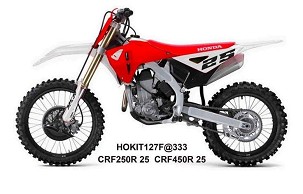 UFO 2025/11 KOMPLET PLASTIKE (FULL KIT) SA ŠTITNICIMA TELESKOPA (AMORTIZERA) HONDA CRF 250 R / 450 R '25-'26 BOJA BELA / CRVENA / CRNA
