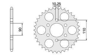 CHT RASPRODAJA LANČANIK ZADNJA 850 33 (850 33) YAMAHA XJ/XS 650