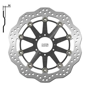 NG DISK KOČIONI PREDNJI HONDA XL 1000V 99-13, VFR CROSSRUNNER 800 '11-14 (296X62X5MM) (6X6,5MM) WAVE PLUTAJUĆI (SREDINA ALUMINIJUMSKA)