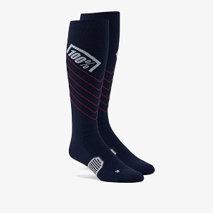 100 PERCENT ČARAPE HI SIDE THIN MX SOCKS NAVY BOJA PLAVA VELIČINA /XL