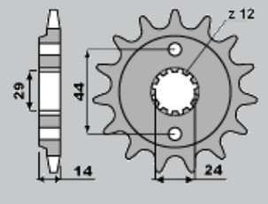 JR RASPRODAJA LANČANIK PREDNJA 348 16 HONDA XRV 750 '93-'03 (JTF314.16)