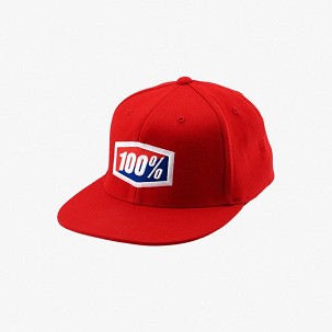 100 PERCENT KAČKET SA ŠILTOM OFFICIAL FLEXFIT CAP RED BOJA CRVENA VELIČINA L/XL