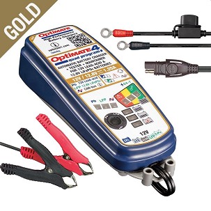 OPTIMATE PUNJAČ AKUMULATORA OPTIMATE 4 QUAD PROGRAM 12V 1.25A, 4-60AH AGM / GEL / STD, 12.8/13.2V 2-15AH Lithium (LiFePO4) SAE, CAN-bus (EL) - ZAMENJUJE TM340 (12)