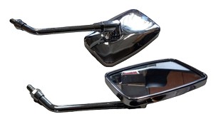 GZ RETROVIZOR UNIVERZALNE BEZ HOMOLOGACIJE (M10/1,25) NAVOJ DESNI, BOJA SREBRNA (KOMPLET 2 KOM.)