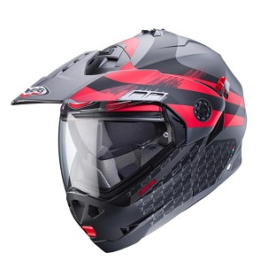 CABERG KACIGA PAŠNI FLIP-UP ENDURO MODEL TOURMAX X SARABE BOJA SIVA MAT/CRNA/CRVENA VELIČINA XL (PINLOCK U SETU)