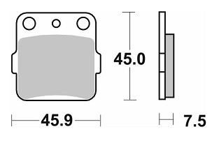 SBS PLOČICE KOČIONE NOVO KH084 OFF-ROAD CARBON