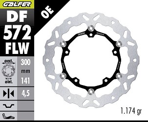GALFER KOČIONI DISK PREDNJA APRILIA TUAREG 660 '22- (300X141X4,5) (WAVE FLOATING)