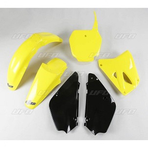 UFO KOMPLET PLASTIKE SUZUKI RM 85 '00-'24 BOJA OEM '17 (ŽUTA/CRNA) (SU405E999K)