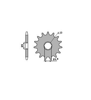 MTX PARTS LANČANIK PREDNJA 564 17 SUZUKI DL 650 '04-'20, GSF 650 BANDIT '07-'15, SV 650 '99-'10 (+2) (56417JT) (LANAC525)
