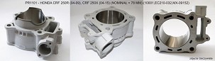 PROMX CILINDAR HONDA CRF 250 R '04-'09 , CRF 250 X '04-'17 (STD 78MM) NICASIL