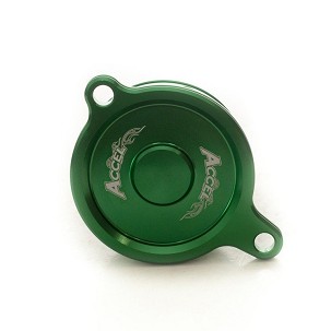 ACCEL POKLOPAC FILTRA ULJA KAWASAKI KXF 450 '06-15, KFX 450R '08-14 BOJA ZELENA