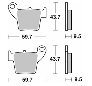 SBS PLOČICE KOČIONE NOVO KH346 OFF-ROAD CARBON ZA: HONDA CR/CRF ZADNJI