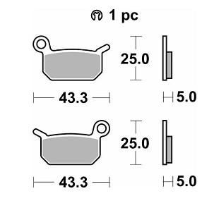 SBS PLOČICE KOČIONE NOVO KH325 OFF-ROAD RACING SINTER BOJA ZLATNA KTM SXE -5 ELECTRIC 19- SX 50 09-, SX 65 04-08, HUSQVARNA EE-5 19-, CR 50 06-, SM 50- 10-, TC 50 17-, PREDNJI/ZADNJI
