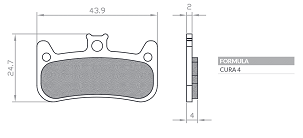 BRENTA BIKE PLOČICE KOČIONE BICIKLISTIČKE ORGANIC MTB / SZOSA POLUMETALNE ZA FORMULA CURA 4 BR133