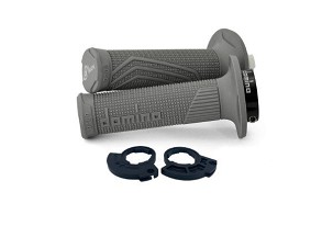 DOMINO RUČKE (RUČKE) OFF ROAD D-LOCK NA JEDNU LINKE 2T (SA ADAPTERAMI ROLGAZU - KTM, HUSQVARNA, GASGAS, HONDA, KAWASAKI, SUZUKI, YAMAHA I INNE) BOJA SIVA