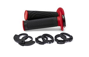 DOMINO RUČKE (RUČKE) OFF ROAD D-LOCK 2T / 4T (SA ADAPTERAMI ROLGAZU - KTM, HUSQVARNA, GASGAS, HONDA, KAWASAKI, SUZUKI, YAMAHA I INNE) BOJA CRNA/CRVENA