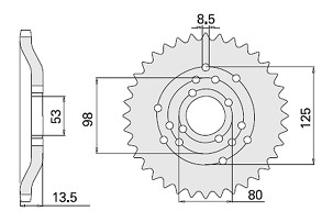 CHT RASPRODAJA LANČANIK ZADNJA 4331 48 (2035-48) DERBI SENDA 50 '96-'99