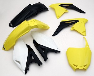 UFO KOMPLET PLASTIKE SUZUKI RMZ 250 '10-'18 BOJA OEM '13 (ŽUTA/CRNA) (SU415E999)