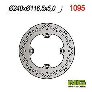 NG DISK KOČIONI ZADNJI HONDA CBF 500/600/1000, CBR 600F 11-13 (240X116X5) (4X10,5MM)CBF1000 '06-'16